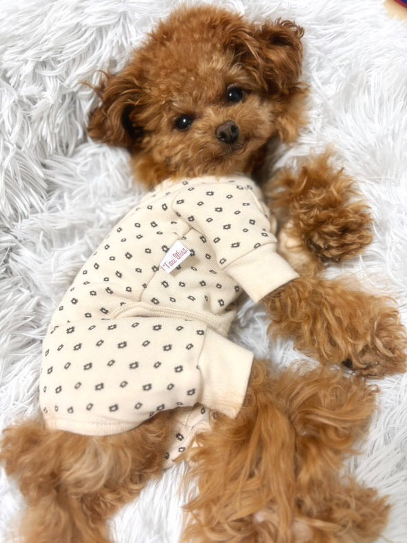 TaniWina Pawfect Polka Dot Jumpsuit -Soft All-Season Pet Pajamas