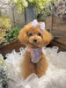 TaniWina Peony Patterned Buttoned Collar Dress for Small Dog