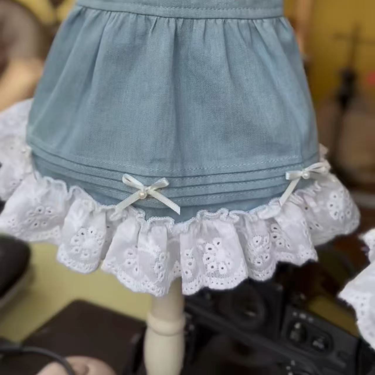 タニウィナベリーガーデン刺繍デニムドレス