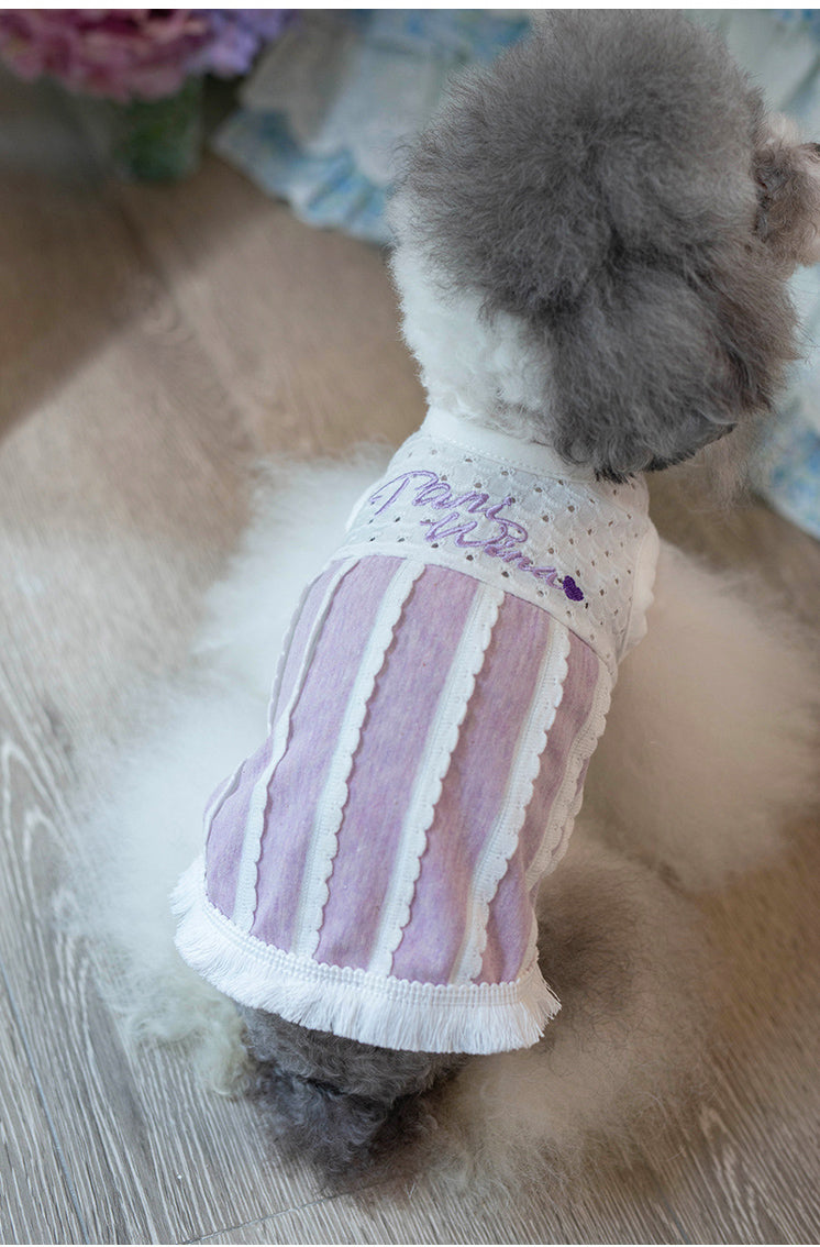 TaniWina Fashionable Furry Fringe: Pet Fringed Vest for Small Dogs