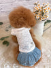 TaniWina Lace Blossom Puff Sleeve Heart Swarovski Crystal Top
