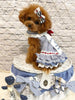 TaniWina Lovely Penguin's Sailor Dress for Small Dog- Nautical Stripe Embroidery