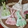 TaniWina Cute Macaron-colored Corduroy Suspender Skirt for Small Dog