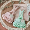 TaniWina Cute Macaron-colored Corduroy Suspender Skirt for Small Dog