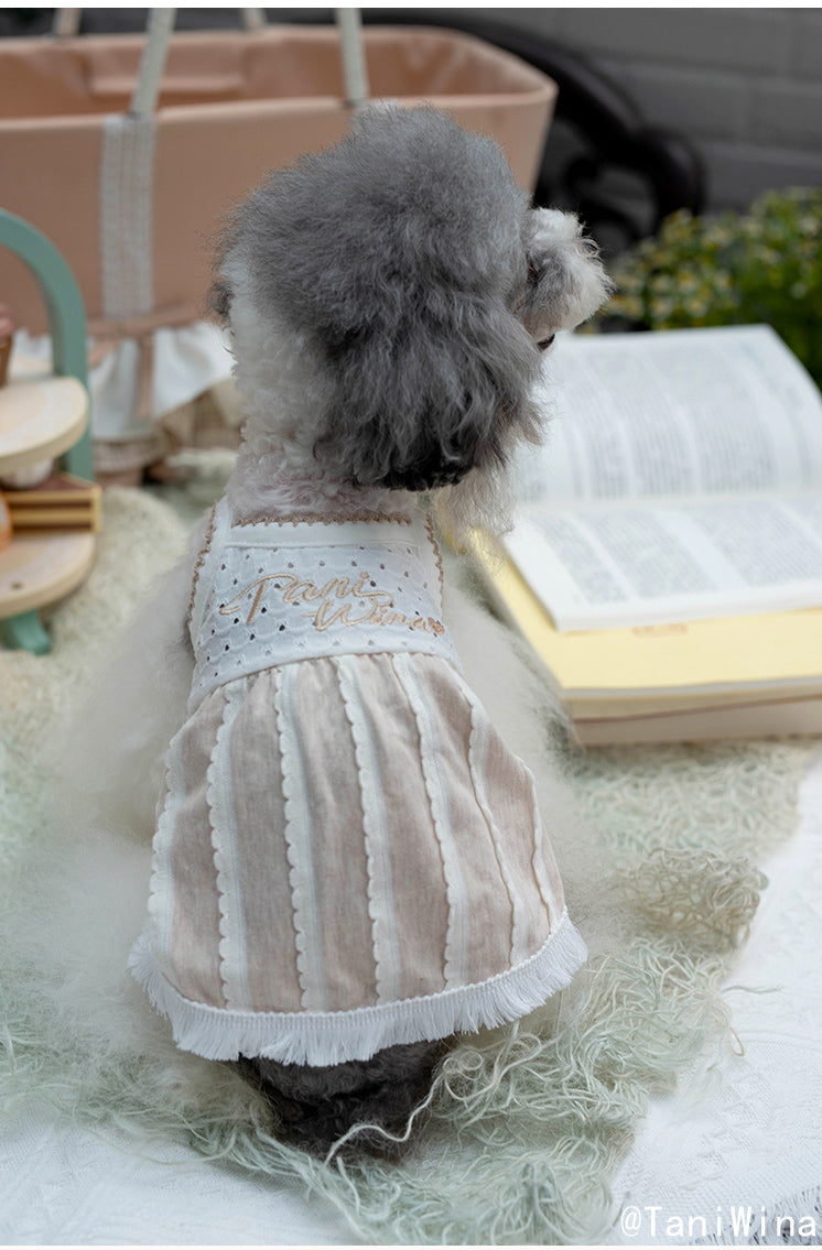 TaniWina Fringe Finesse: Pet Fringed Suspender Skirt for Stylish Pooches