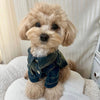 TaniWina Classic Denim Dog Jacket – Vintage Style for Small Dogs