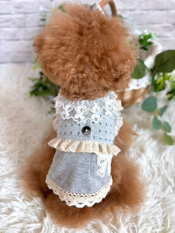 TaniWina Sweet Lace Button Shoulder Cape