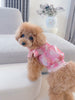 TaniWina Lace Collar Flutter Sleeve Shirt with Elegant Cat Pattern Small Dog