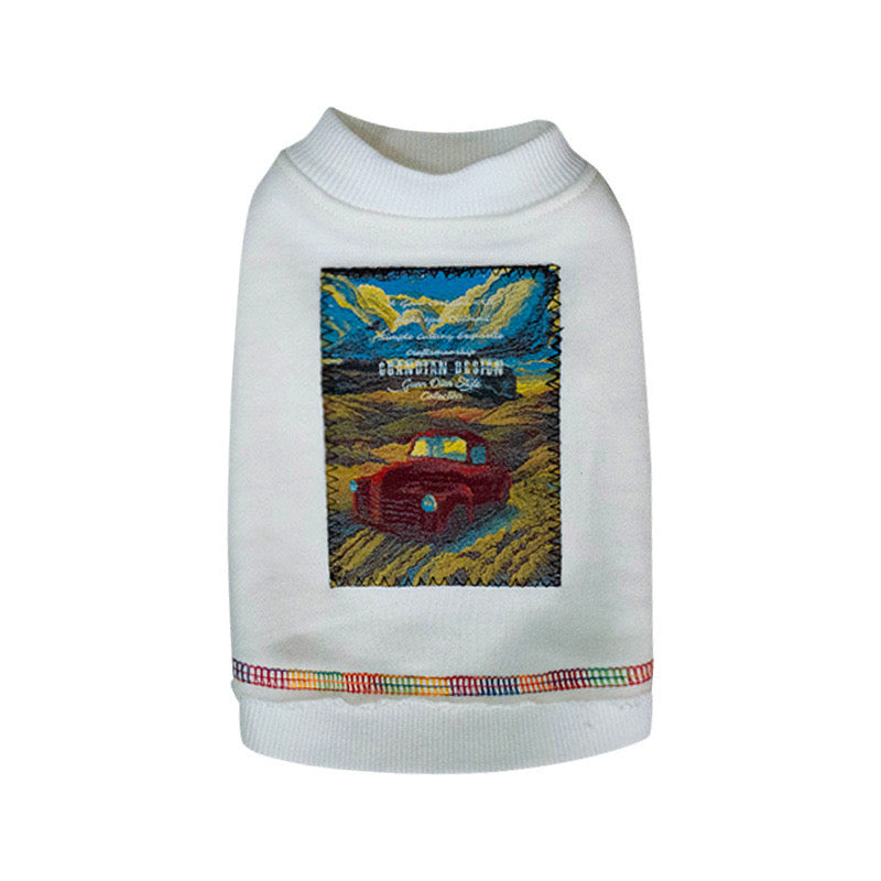 TaniWina Vintage Road Trip Car Sweatshirt – Retro Print Pet Pullover