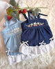 TaniWina Berry Garden Embroidered Denim Dress