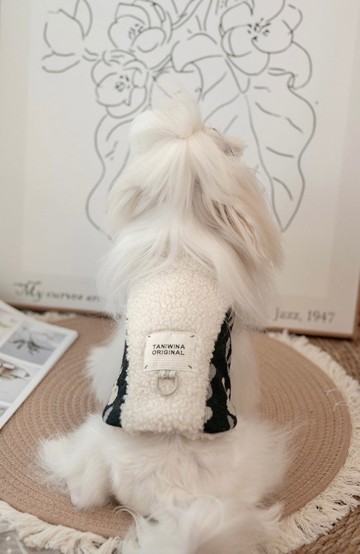 TaniWina Plush Fleece & Knit Padded Harness - Cozy Comfort for Your Canine Companion