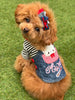 TaniWina Cartoon Denim Suspender Skirt for Small Dog Clothes