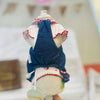 TaniWina Sweet Bear Ruffle Denim Suspender Dress– Autumn Puppy Outfit