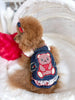 TaniWina Sweet Bear Ruffle Denim Suspender Dress– Autumn Puppy Outfit