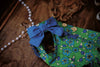 TaniWina Green Leaf Rose Collar Dress for Small Dog