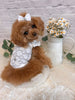 TaniWina Lace Blossom Puff Sleeve Heart Swarovski Crystal Top