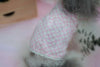 TaniWina Pink Lace Collar Plaid Dress with Rhinestone Embellishments for Small Dog