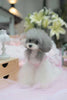 TaniWina Pink Lace Collar Plaid Dress with Rhinestone Embellishments for Small Dog