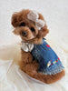 TaniWina Pet Clothing Denim Embroidery Jumper Dress - Cute and Stylish Dress for Small Dogs