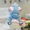 TaniWina Sweet Bear Ruffle Denim Suspender Dress– Autumn Puppy Outfit