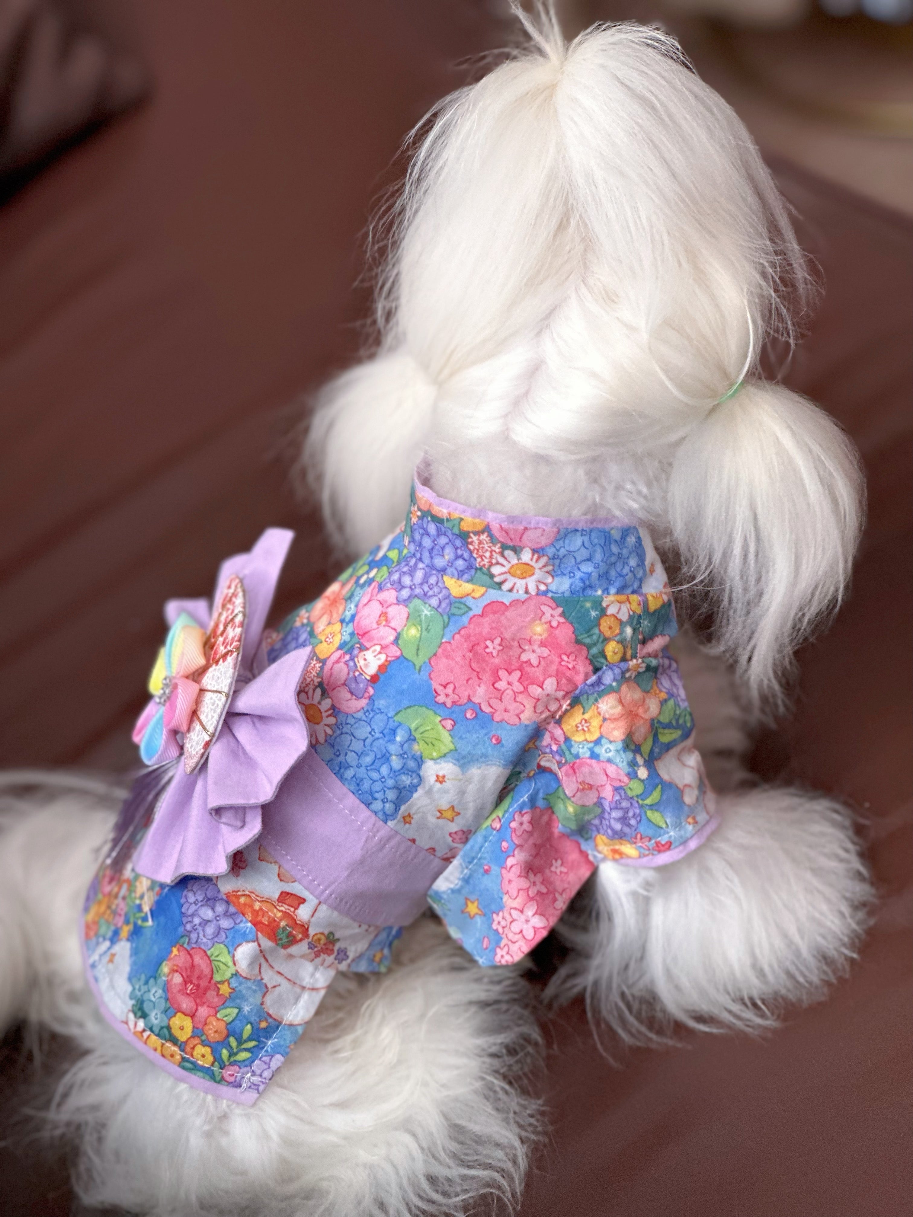 TaniWina Hydrangea Pattern Yukata for Small Dogs