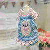 TaniWina Sweet Bear Ruffle Denim Suspender Dress– Autumn Puppy Outfit