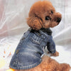 TaniWina Classic Denim Dog Jacket – Vintage Style for Small Dogs
