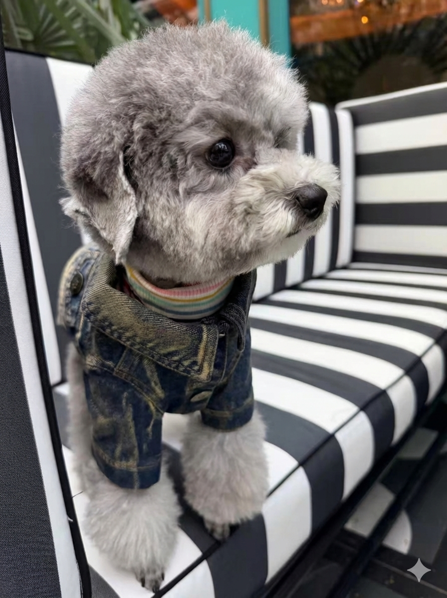 TaniWina Cozy Rainbow Stripe Puppy ノースリーブトップス – TaniWina