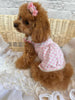 TaniWina Pink Lace Collar Plaid Dress with Rhinestone Embellishments for Small Dog