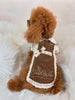 TaniWina Corduroy Suspenders Dress for Small Dog Clothes