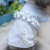 TaniWina New Collection Lace and Stripes Shirt Pet Clothing for Small dog