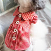 TaniWina Pet Clothes Houndstooth Woolen Coat Dog Autumn Winter