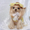 TaniWina Cotton Floral Vest Skirt Lace Pet Clothes