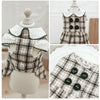 TaniWina Pet Costume Cotton Plaid Skirt