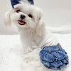 TaniWina Pet Clothing Cotton Bottoming Denim Cake Skirt for Small Dog