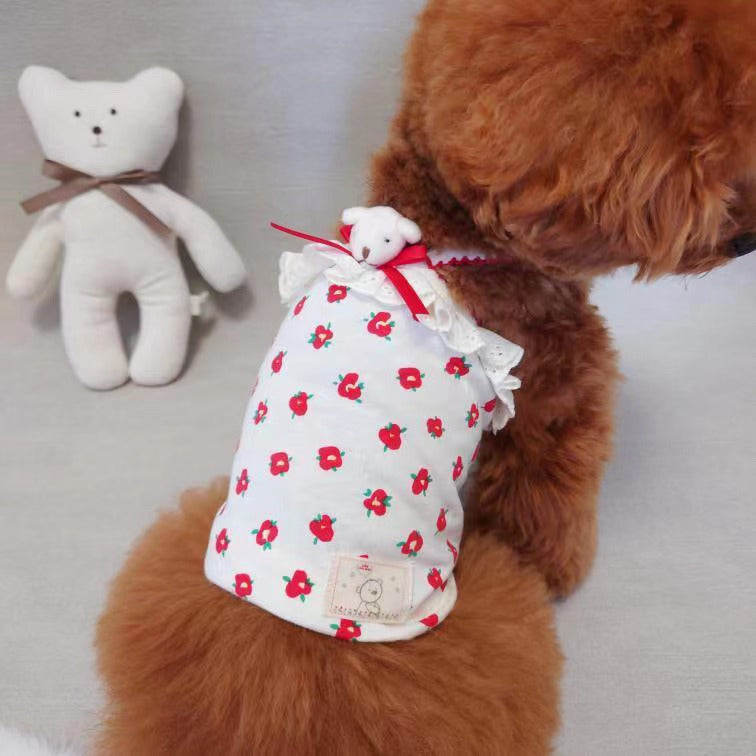 TaniWina Petal Paws Bear Floral Camisole for Petite Dogs