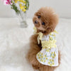 TaniWina Cute Floral Suspender Skirt Dog Clothes