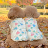 TaniWina Pet Clothing Winter Down Vest with Cute Colorful Heart