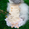 TaniWina Pet Clothes Waffle Lace Dress for Small Dogs - Elegant and Easy to Wear